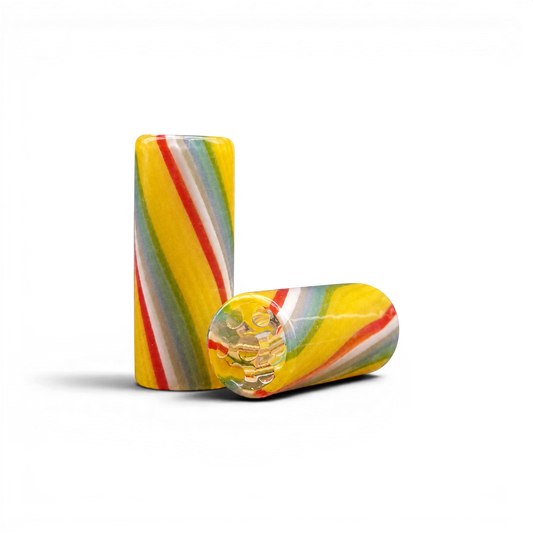 Glas Tip 12 mm Multicolor Spiral mit 7-Loch-System