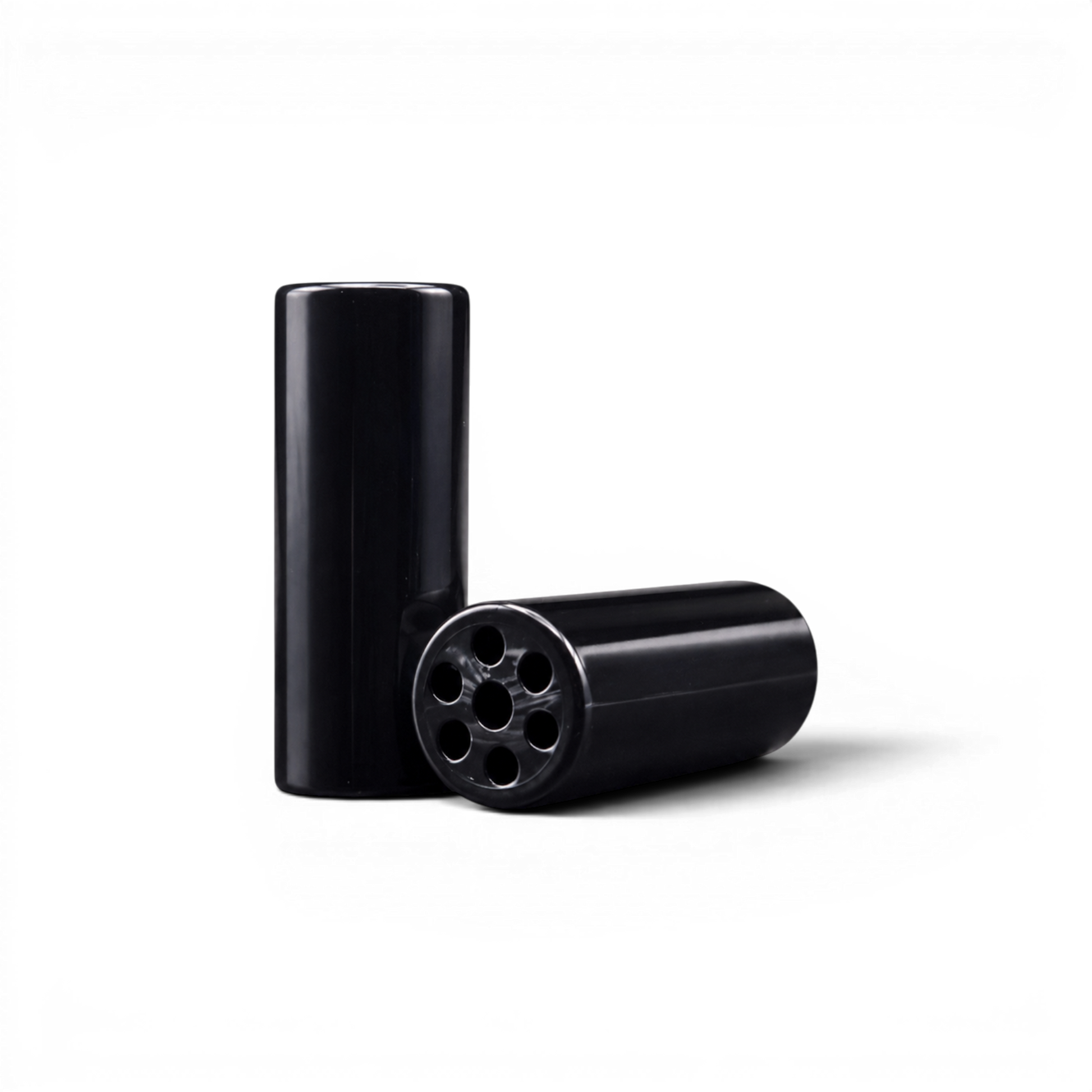 Glas Tip 12 mm 7 Loch Schwarz aus Glas