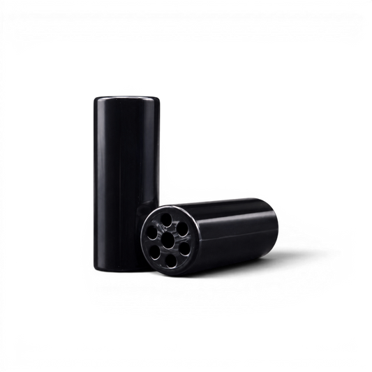Glas Tip 12 mm 7 Loch Schwarz aus Glas