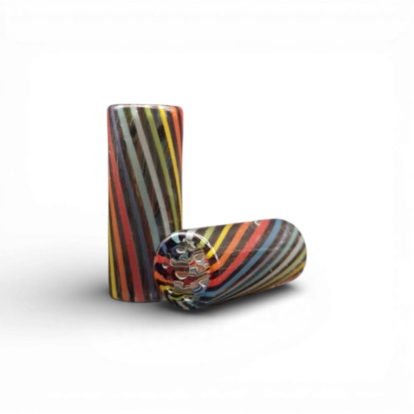 Glas Tip 12 mm Schwarz Bunt mit 7 Loch Vortex kaufen