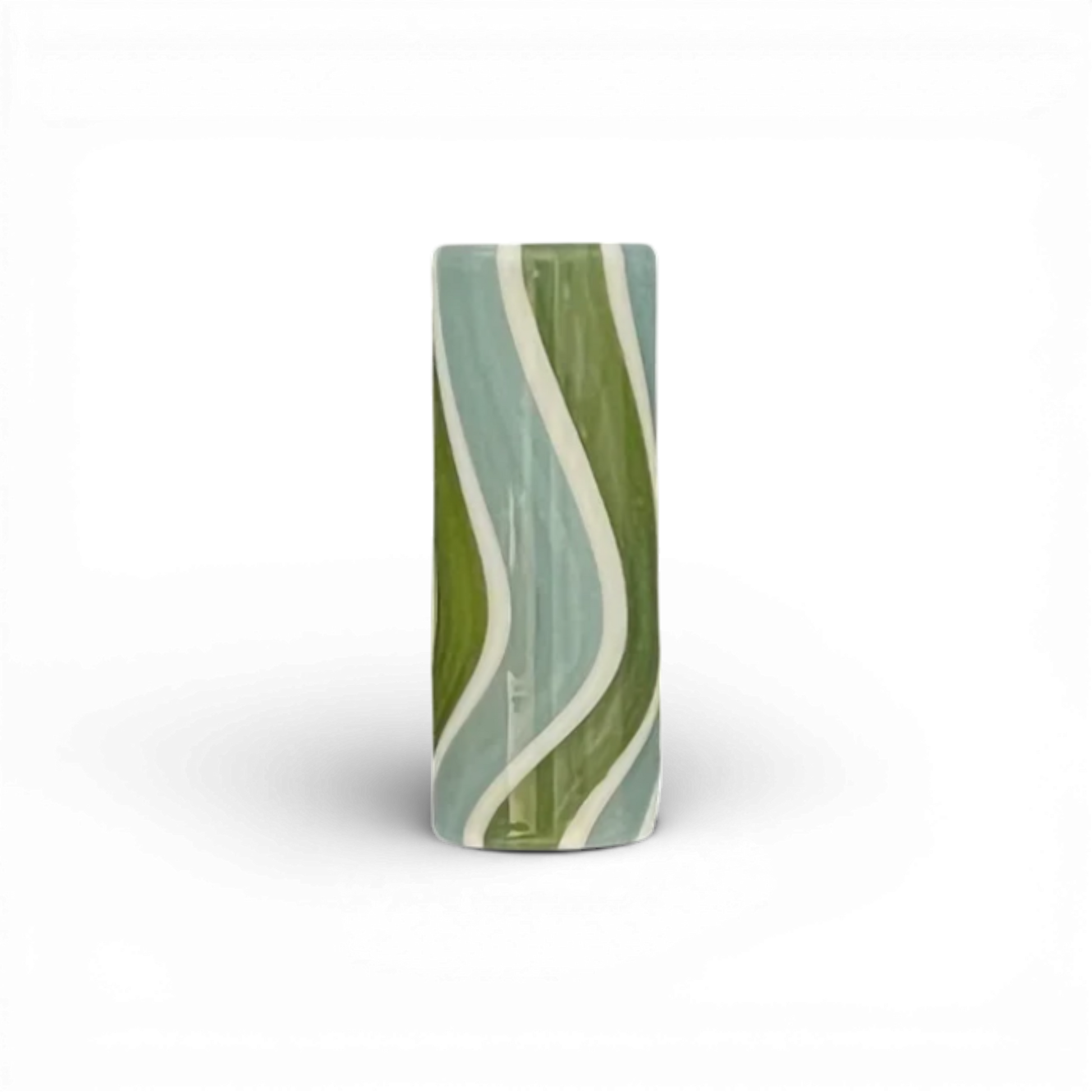 Glas Tip 12 mm Twisted Grün mit 7 Loch