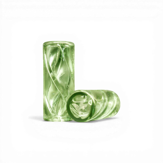 Glas Tip 12mm Twister Hellgrün