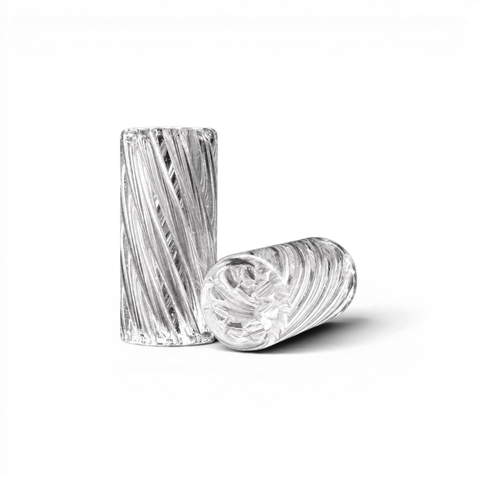 Glas Tip 14 mm 8 Loch Klar aus transparentem Glas