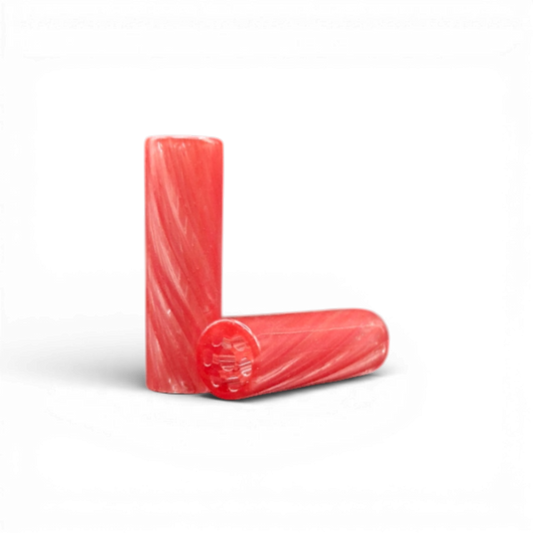 Glas Tip 9 mm 7 Loch Milchglas Rot