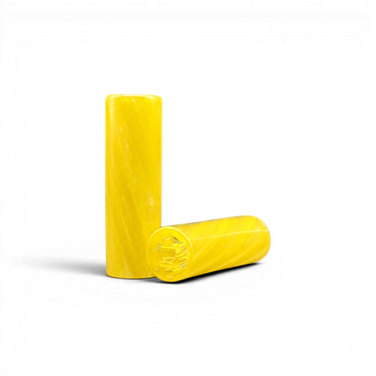 Glas Tip 9 mm 7 Loch Milchglas Gelb aus Glas