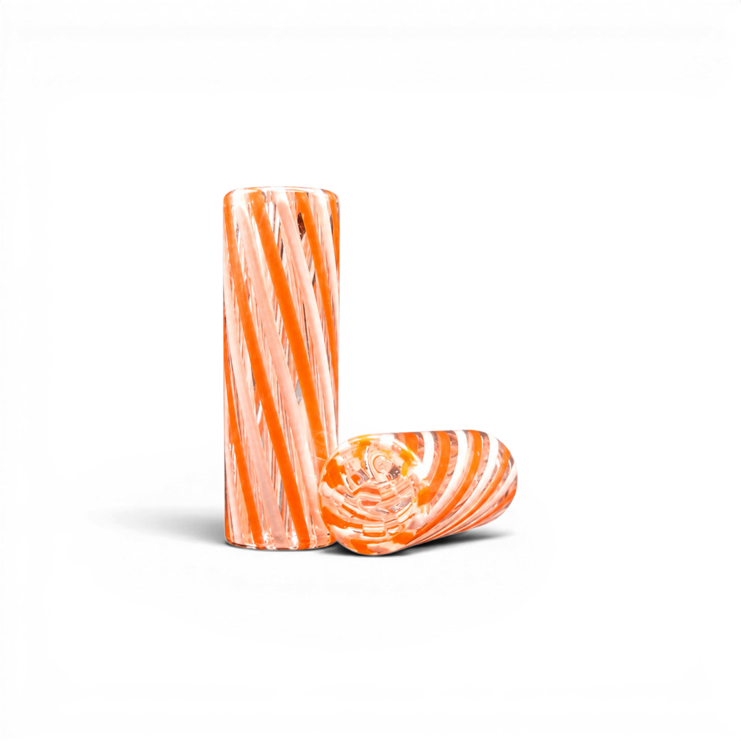Glas Tip Amber Twist 10 mm mit 7 Hole Vortex