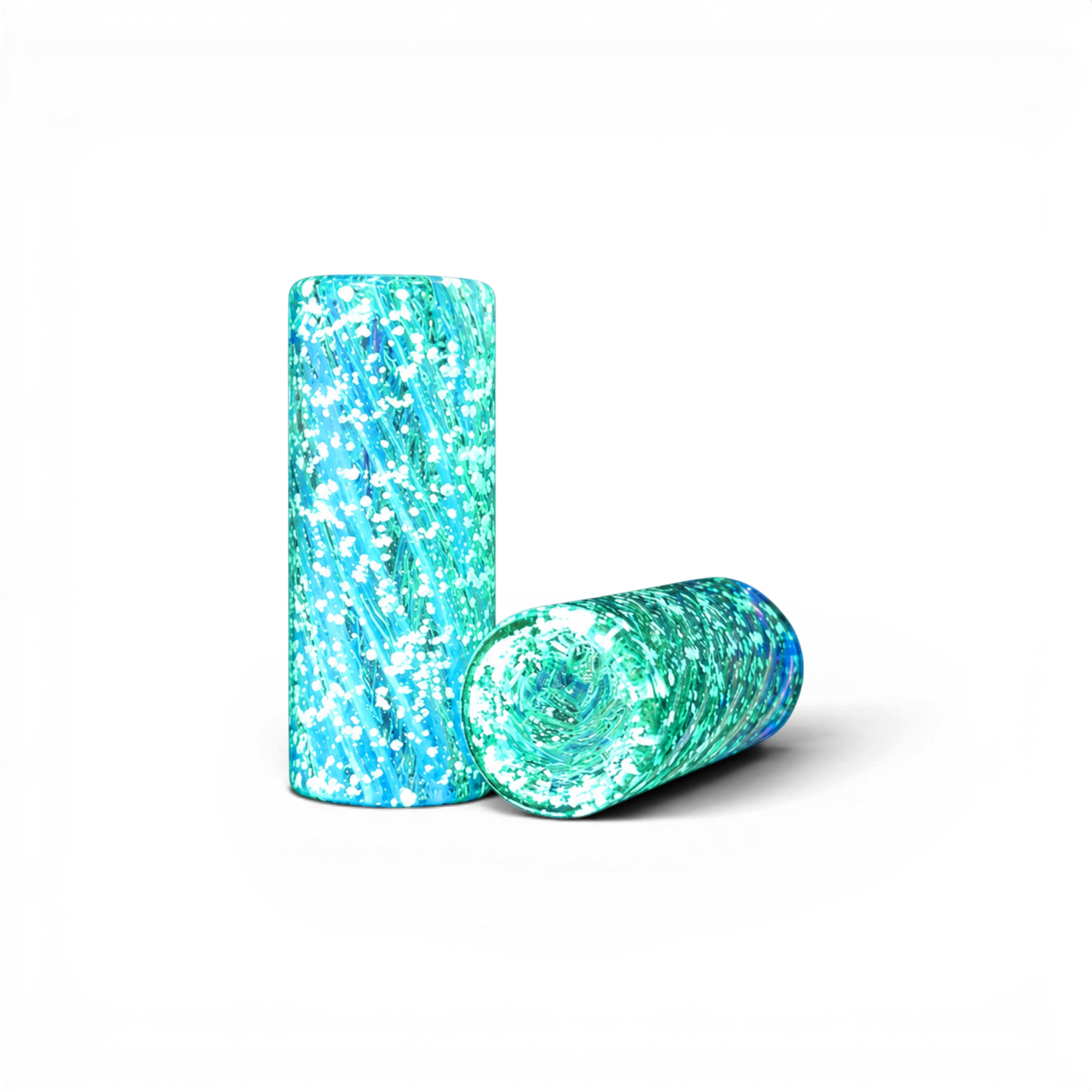 Glas Tip Glow Dust 12 mm mit 7 Hole Vortex