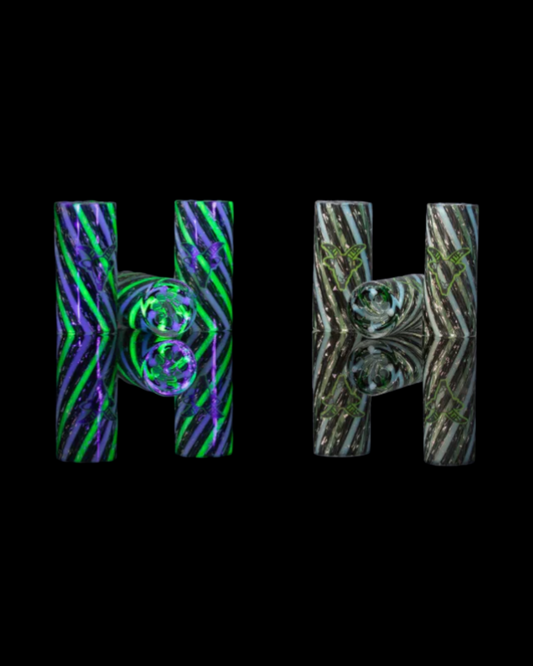 Glas Tip Lake Monster Dichro UV 8 Hole B-Ware