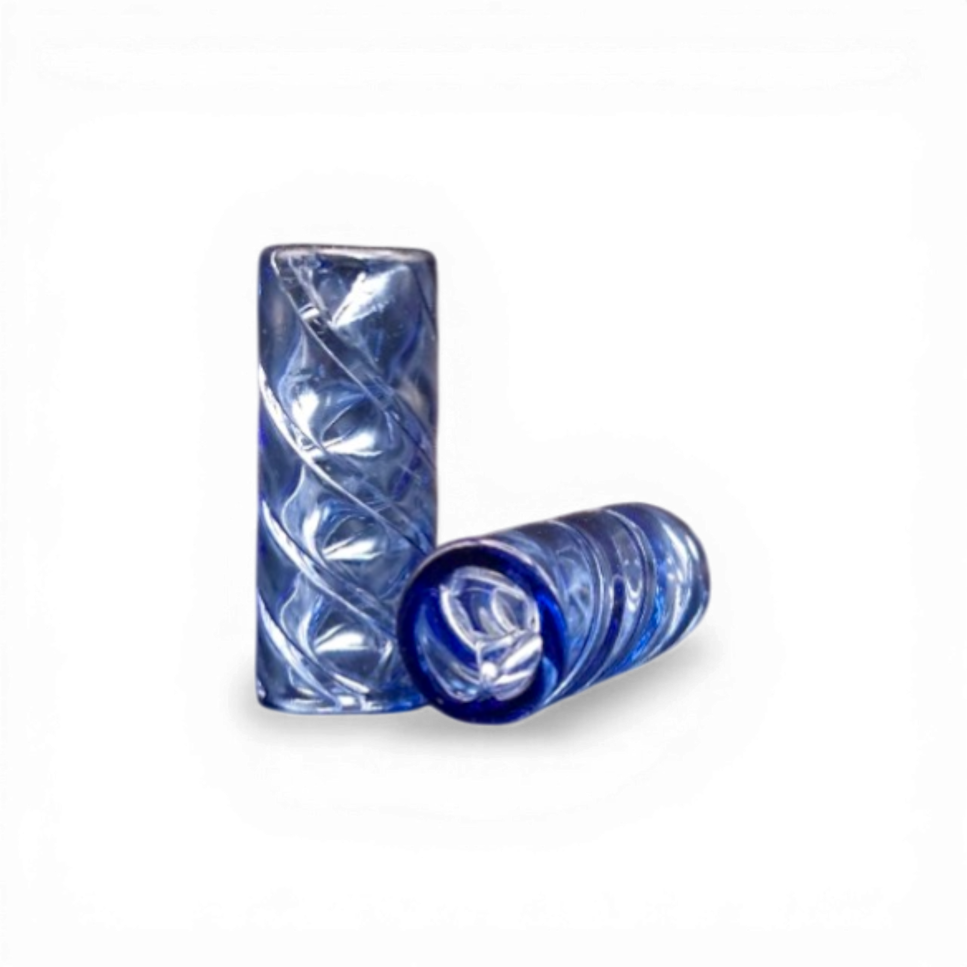 Glas Tip Twister Blau 12 mm Detail