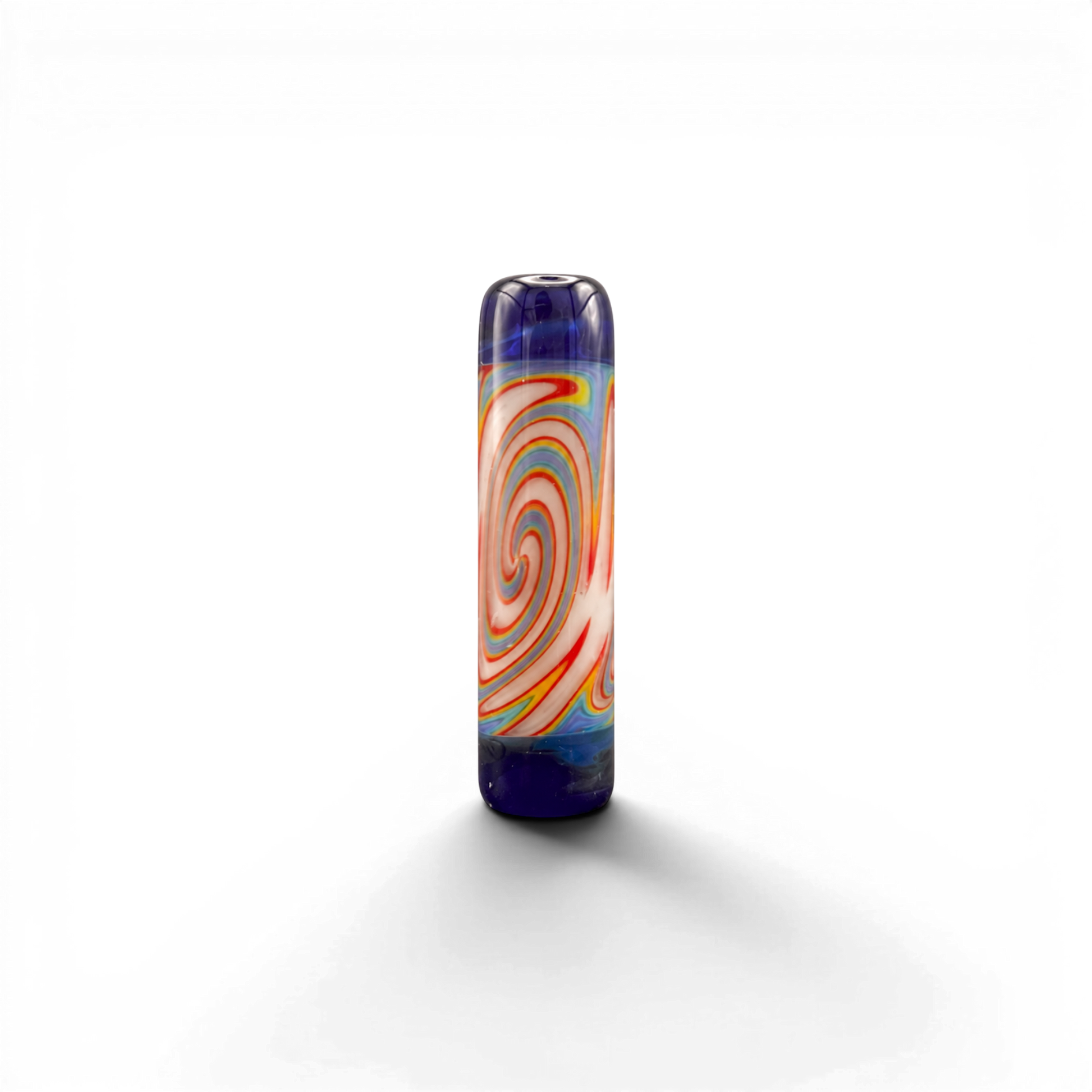 Glas Tip Wavy Blue von Birdhouse Glass als Unikat