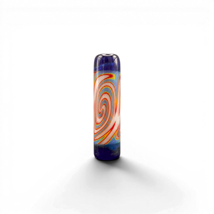Glas Tip Wavy Blue von Birdhouse Glass als Unikat