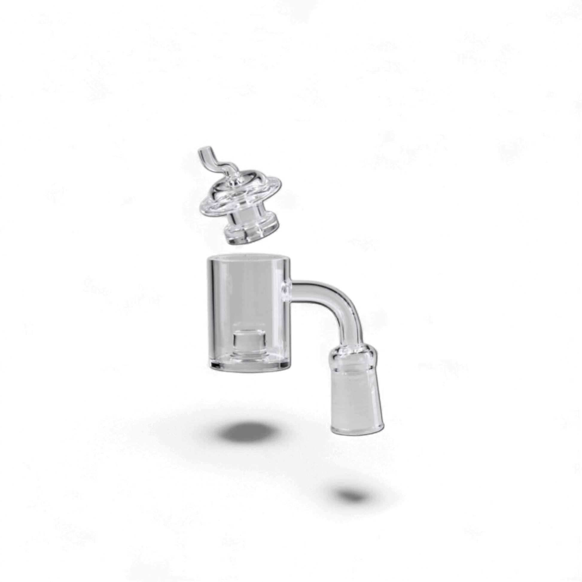 Glasbanger Set mit Banger und Carb Cap aus Glas in Metallschachtel, 14F, 90 Grad