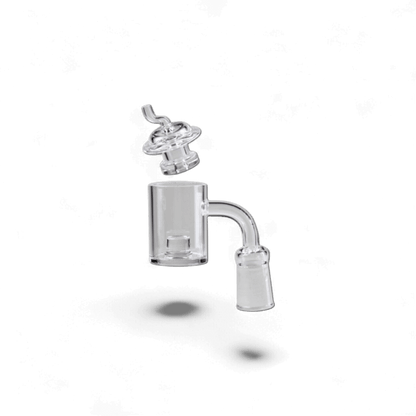 Glasbanger Set mit Banger und Carb Cap aus Glas in Metallschachtel, 14F, 90 Grad