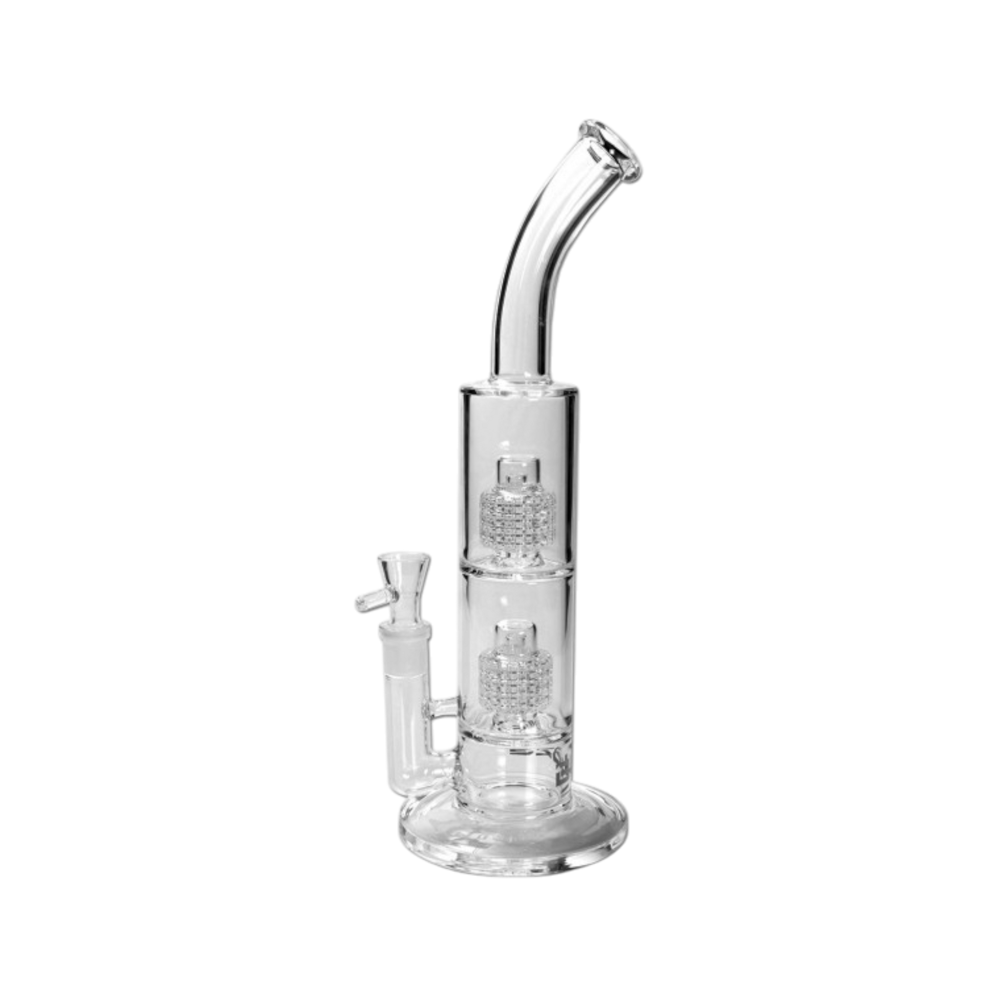 Glasbong mit 2x Trommelperkolator – klar & robust