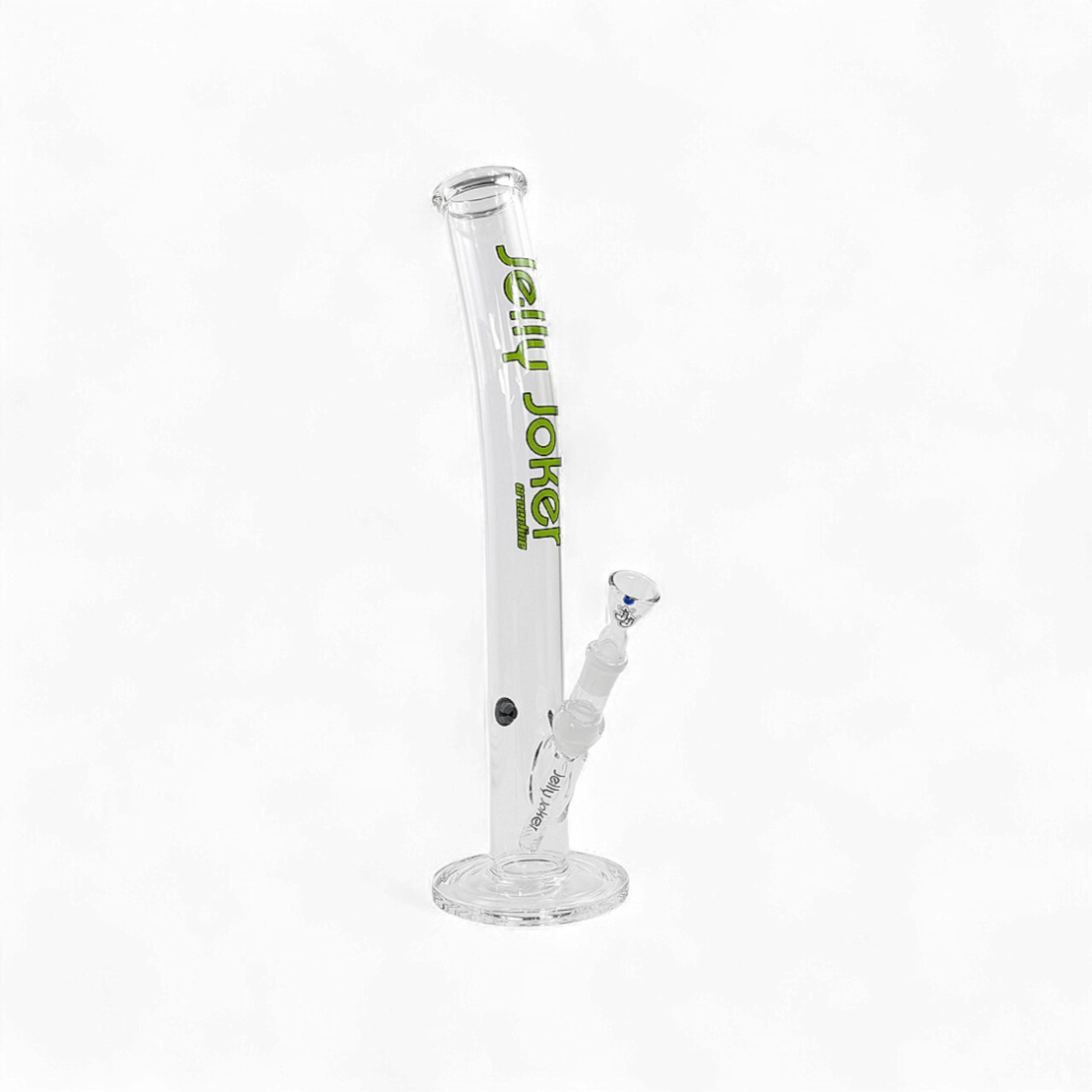 Greenline Bong JJ-S-003 – 45 cm – Borosilikatglas – Geknickter Hals – Schlitzdiffusor – Jelly Joker