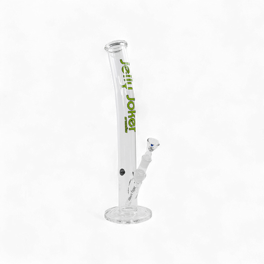 Greenline Bong JJ-S-003 – 45 cm – Borosilikatglas – Geknickter Hals – Schlitzdiffusor – Jelly Joker