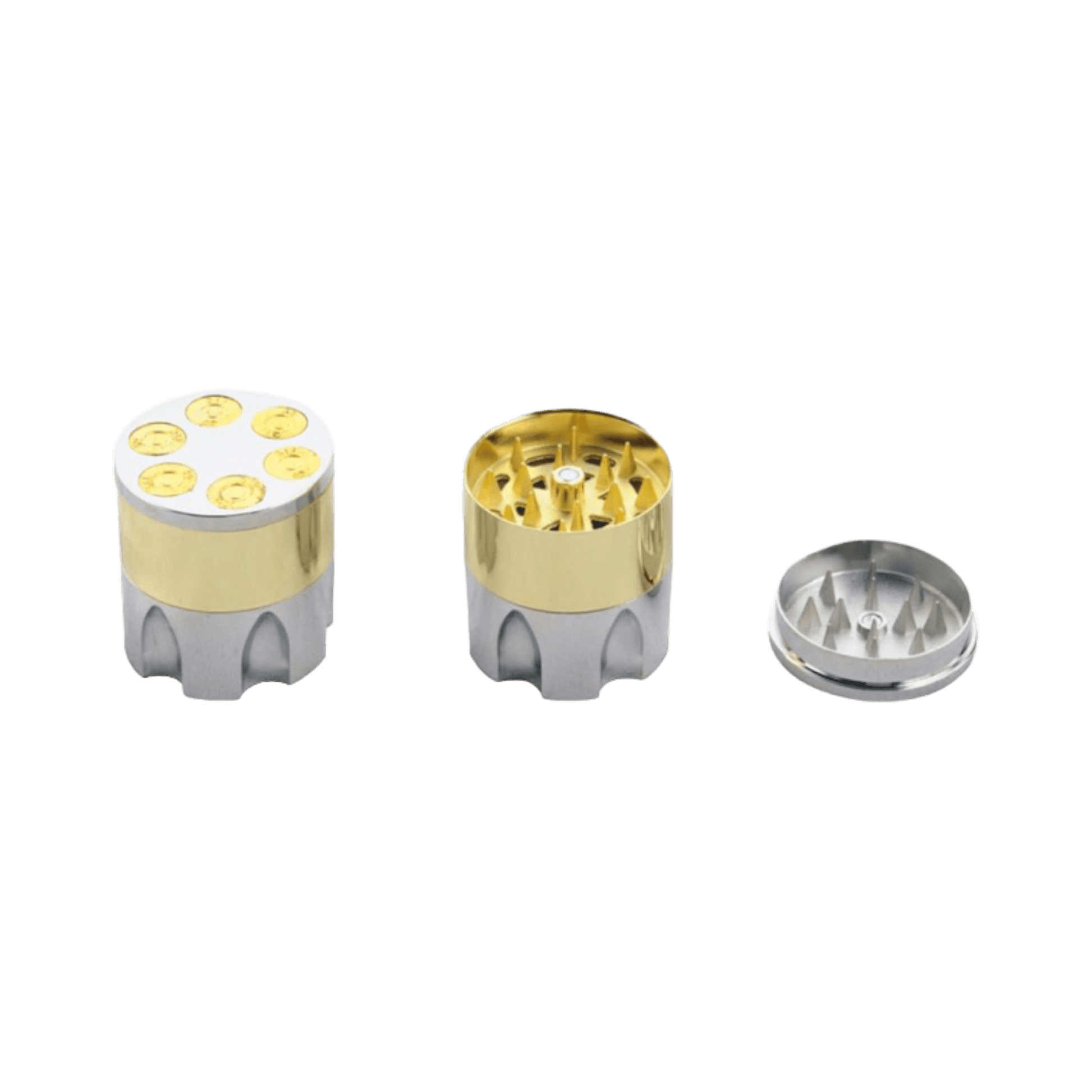 Grinder Bullet Silber Gold Optik 3-teilig