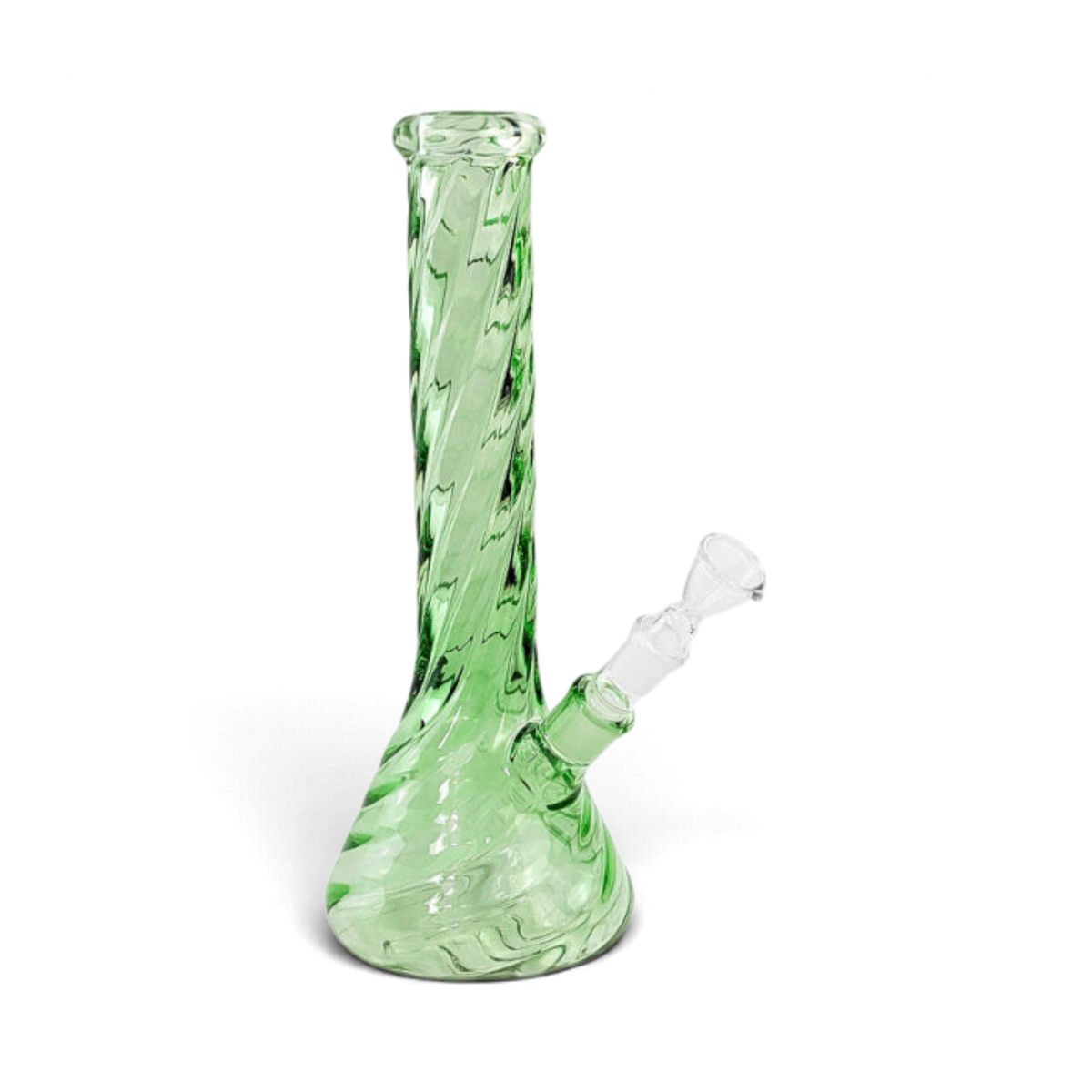  Bong Twisted Green 35 cm aus grünem Borosilikatglas bei Pief-Leaf®
