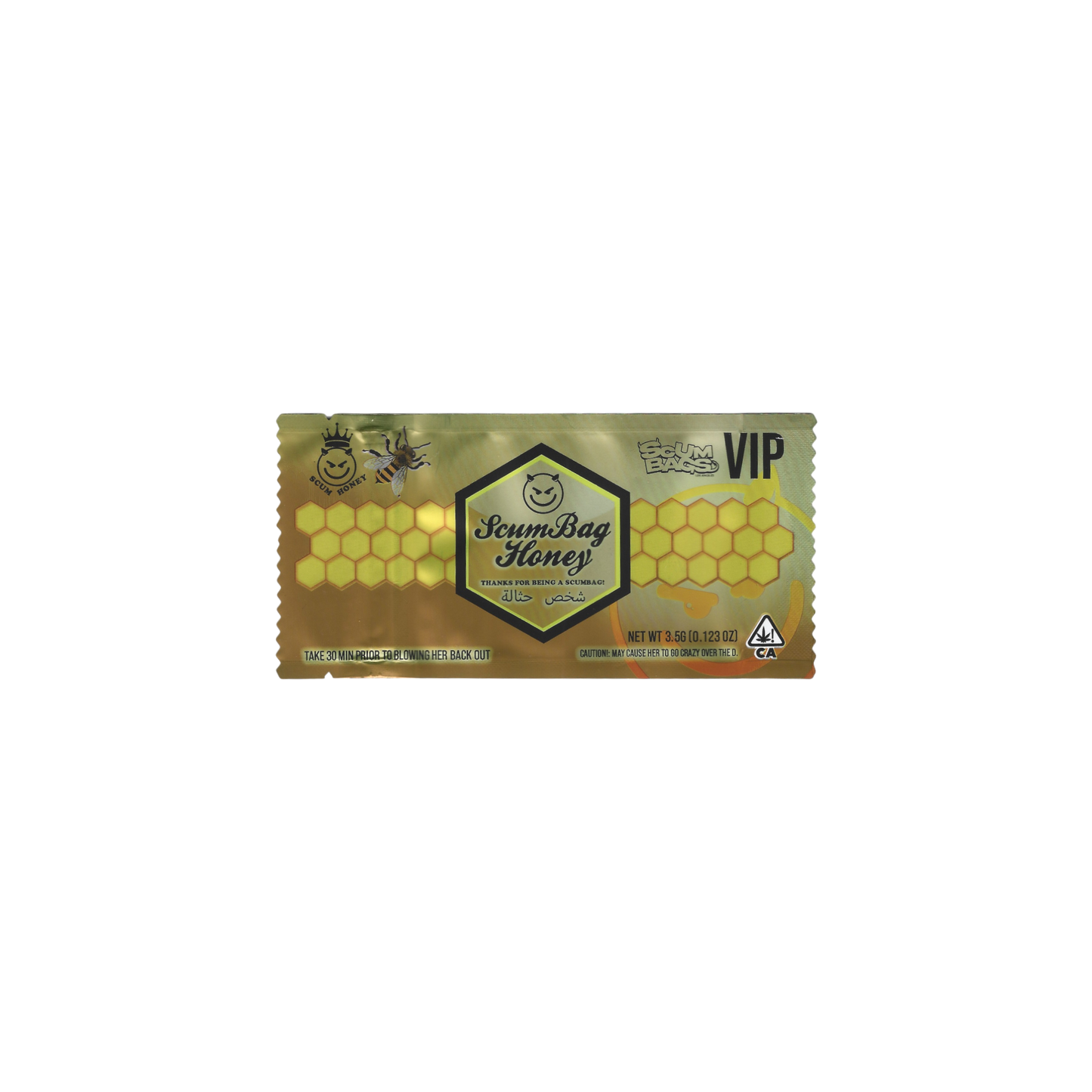 10x SCUM BAGS Honey shaped Mylar Bag 3,5g - Leer