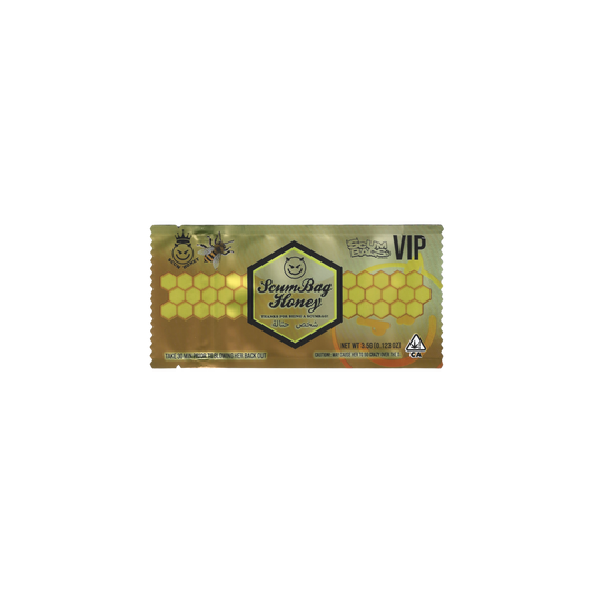10x SCUM BAGS Honey shaped Mylar Bag 3,5g - Leer