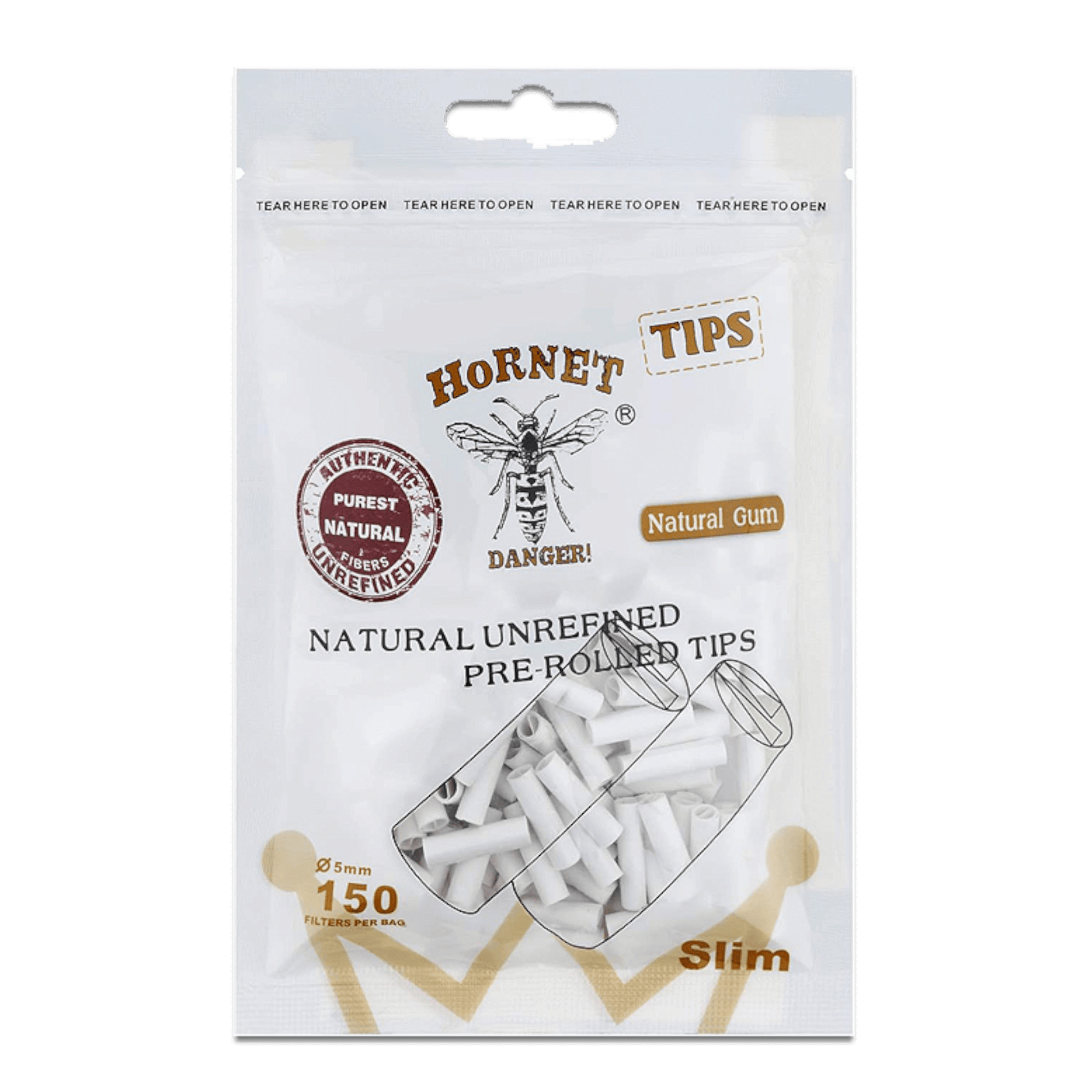 Hornet prerolled Tips 5mm 150 Stück Beutel