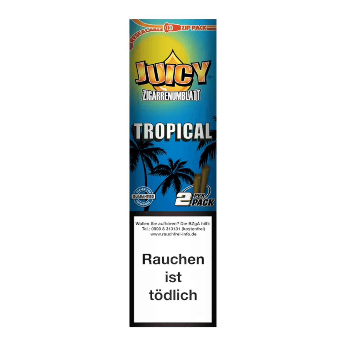 Juicy Blunt Rolls Tropical 2 Stück mit aromatisierten Tabakblättern