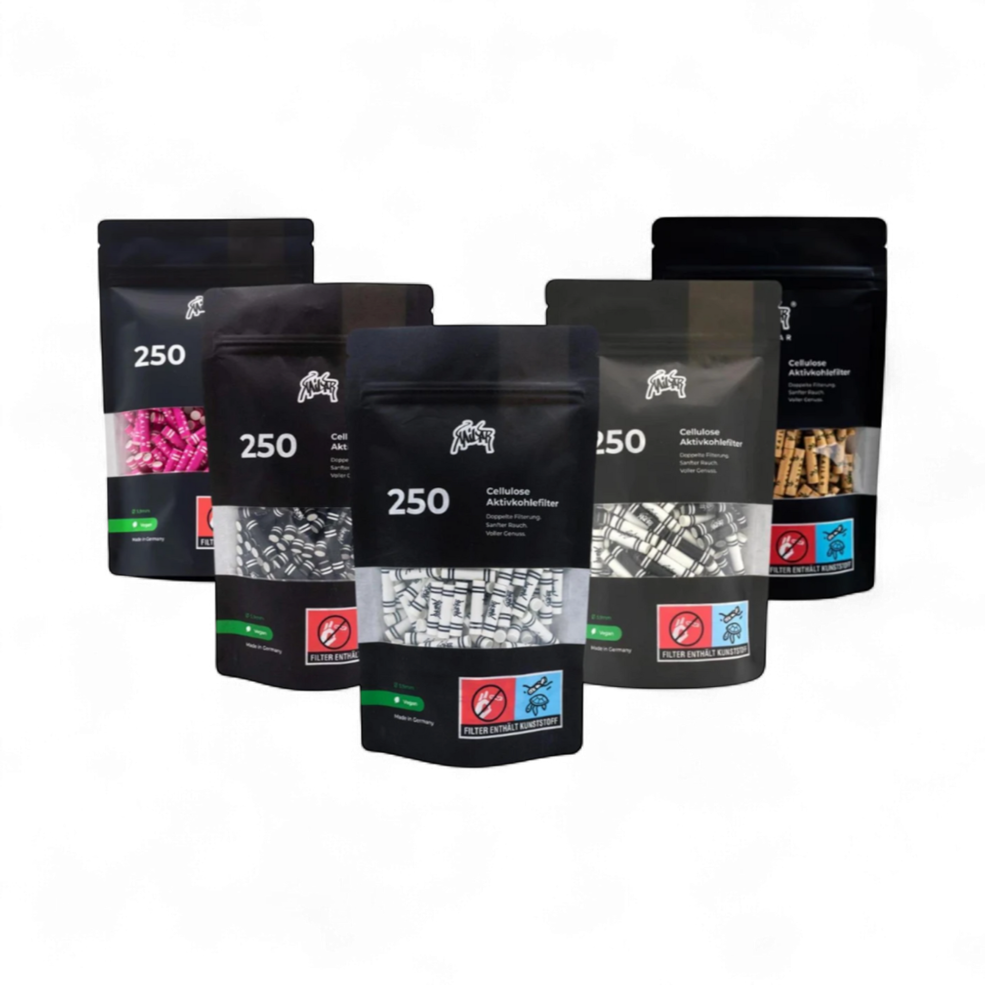 Kailar Aktivkohlefilter Slim Size 5,9 mm – 250 Stück – verschiedene Farben