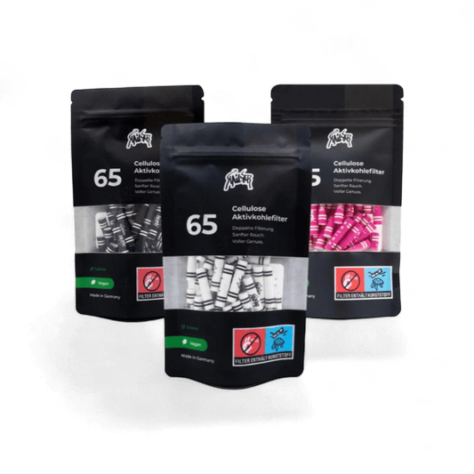Kailar Aktivkohlefilter Slim Size 5,9 mm – 65 Stück – verschiedene Farben