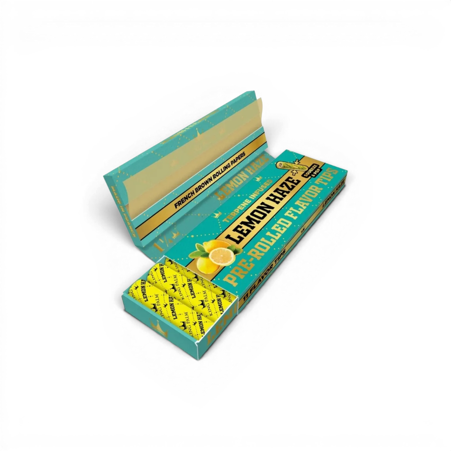 King Palm Lemon Haze Papers mit Squeeze und Pop Flavor Tips