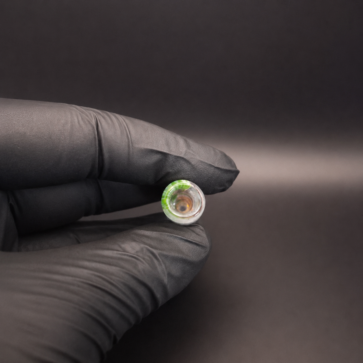 Klar grüner Artist Glas Tip von Meccas Glas