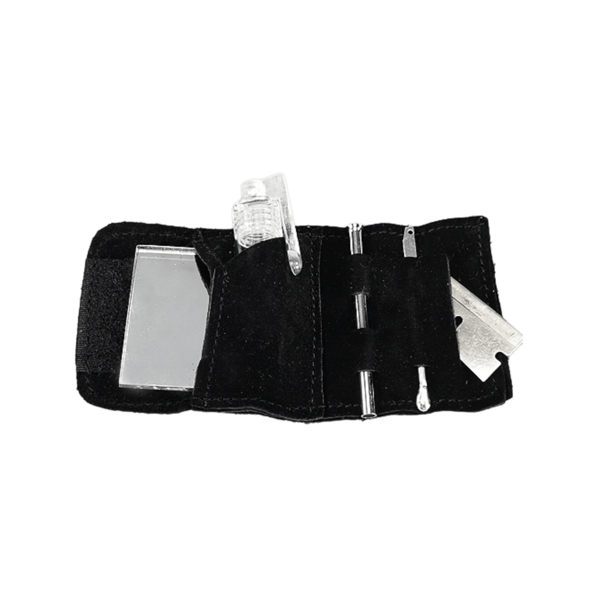 Kleines Snuff-Set aus Leder