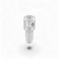 Glas-Köpfchen mit integriertem Glasieb, 18,8 mm Schliff, ca. 6 cm hoch, transparent mit „JJ“-Print