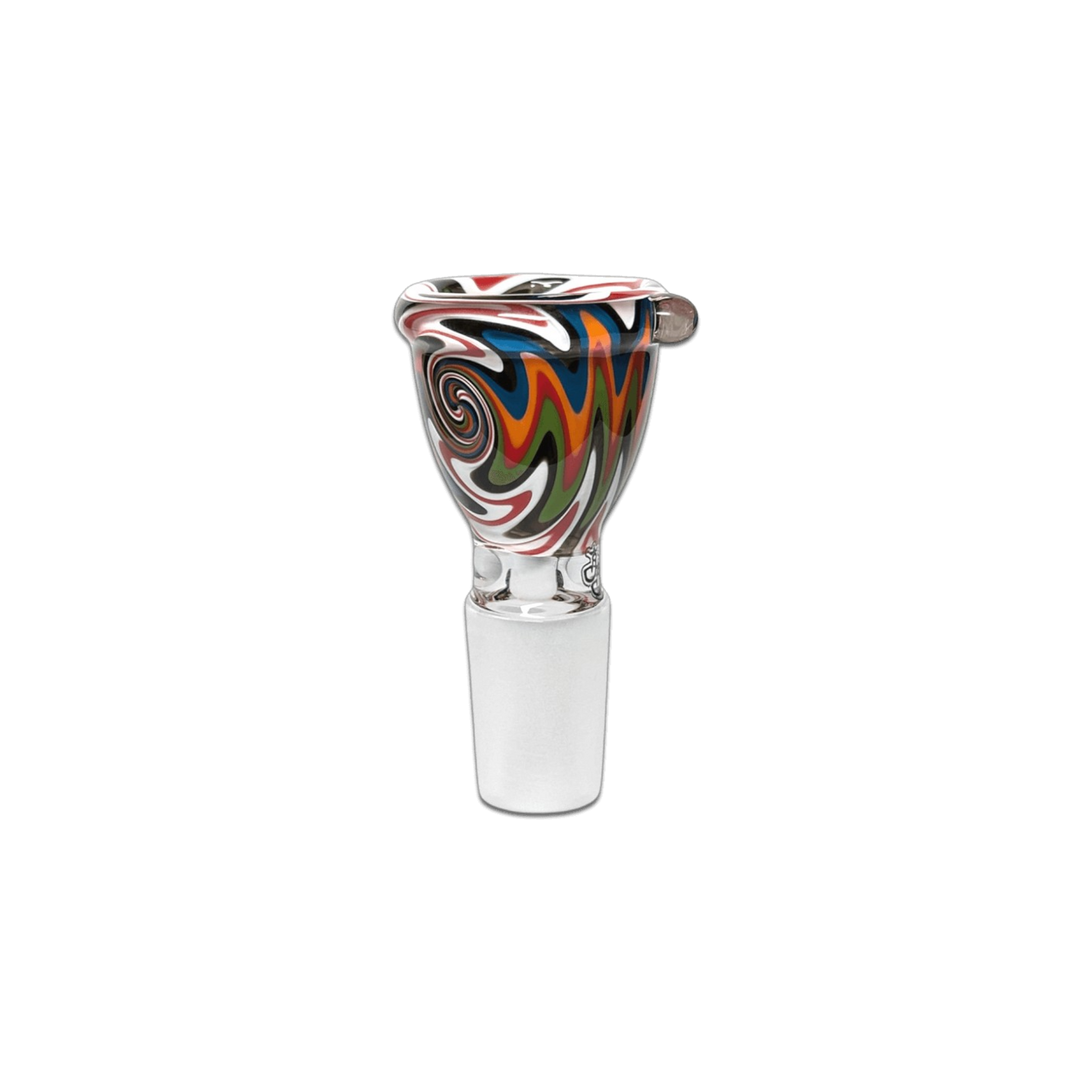 Bong Kopf Swirl Rainbow02 18,8 mm aus Glas