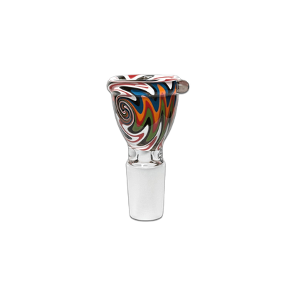 Bong Kopf Swirl Rainbow02 18,8 mm aus Glas