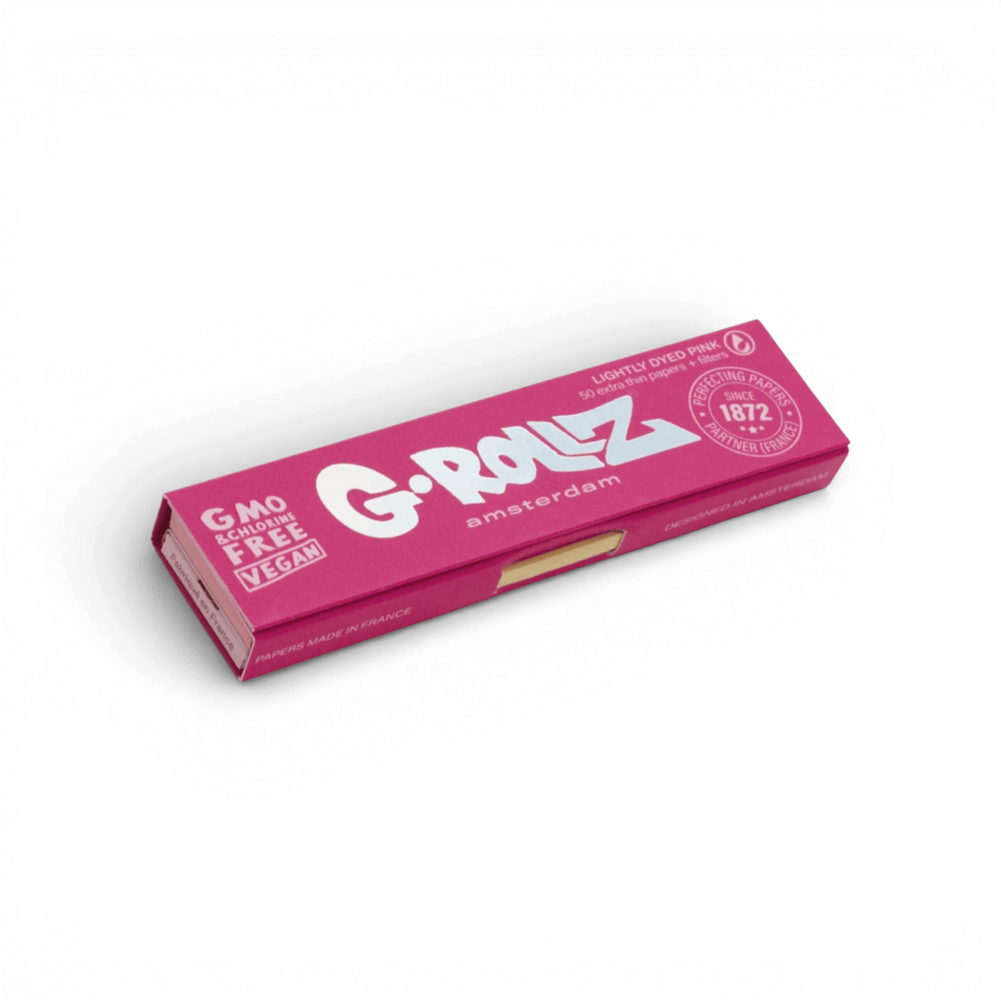 Lightly Dyed Pink Rolling Papers von G-ROLLZ