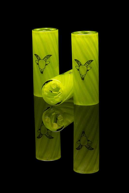 Lime Green Glas Tip 4 Hole Roll with the Goat