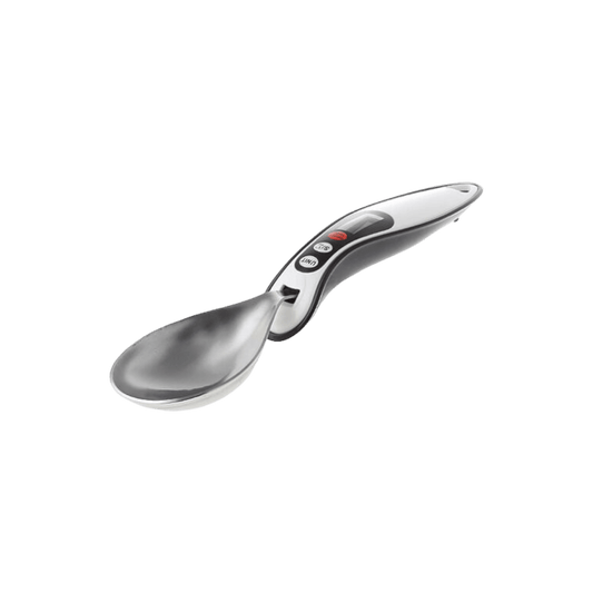 Digitale Löffelwaage S1 mit LCD-Display und integriertem Messlöffel (300 g / 0,1 g), in Schwarz-Silber


