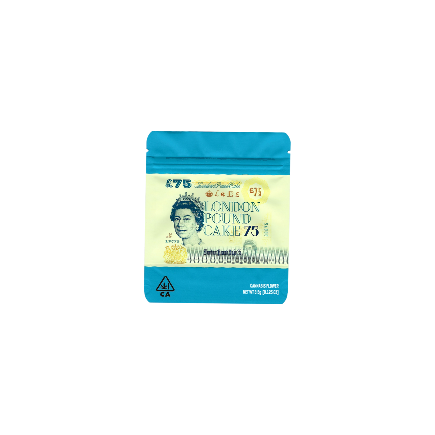 London Pound Cake mylar bag