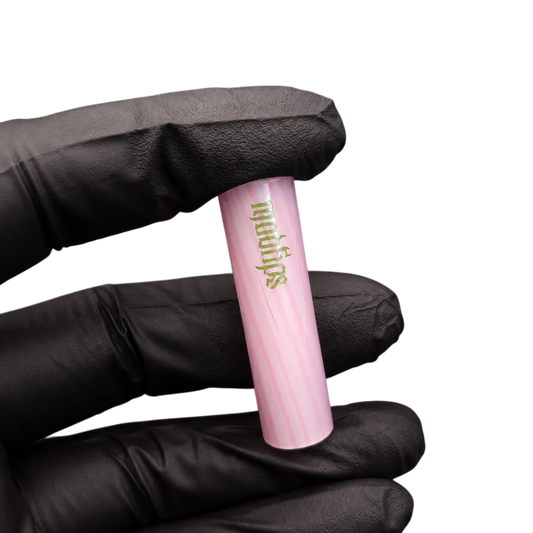 MADTIPS Pink White Rainbow Core Glas Tip handcrafted