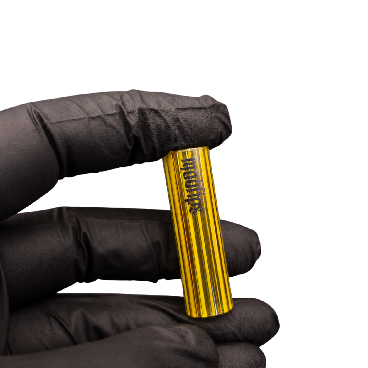 MADTIPS Yellow Black Rainbow Core Glas Tip handcrafted