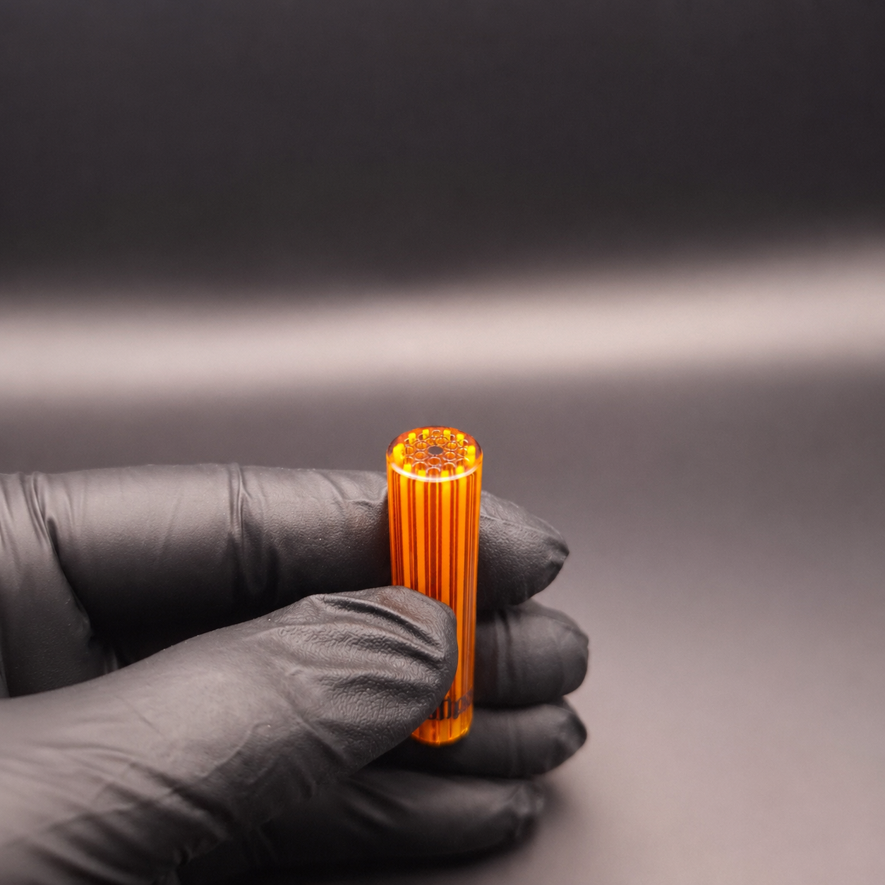 Madtips 10 mm Glas Tip mit transparenter Orange Optik