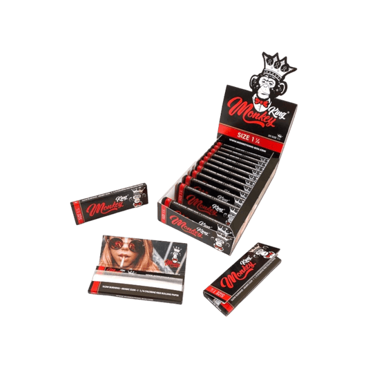 Monkey King® Papers 1¼ Chlorfrei – Ultrafeine Blättchen mit natürlicher Gummiarabikum-Gummierung