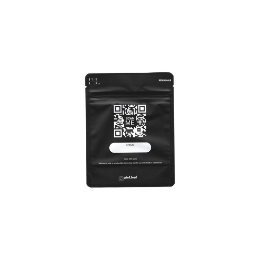 Mylar Bag 3,5g Schwarz mit Ziplock-Verschluss