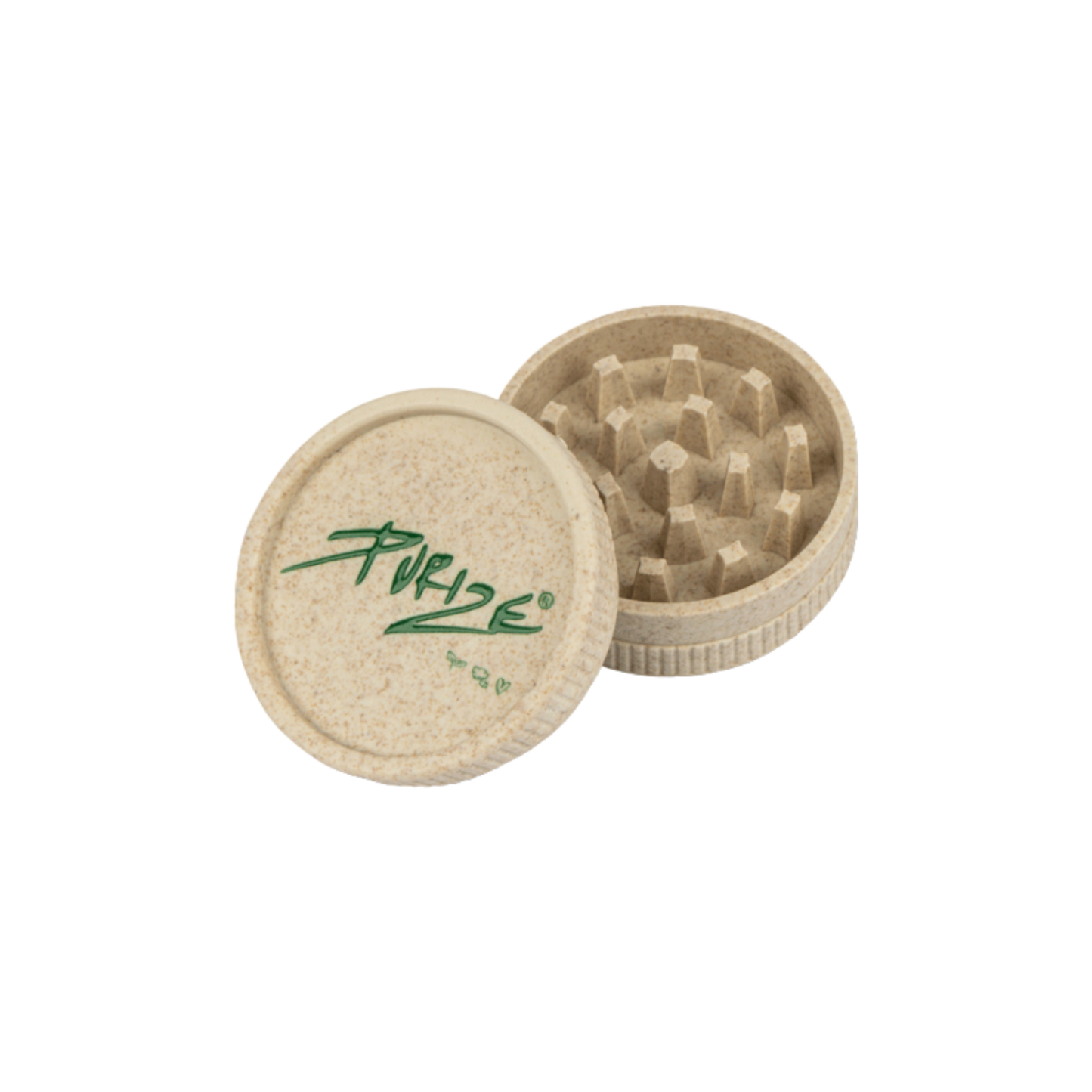 PURIZE Bio Grinder 55 mm aus Hanfpolymer nachhaltig weiß