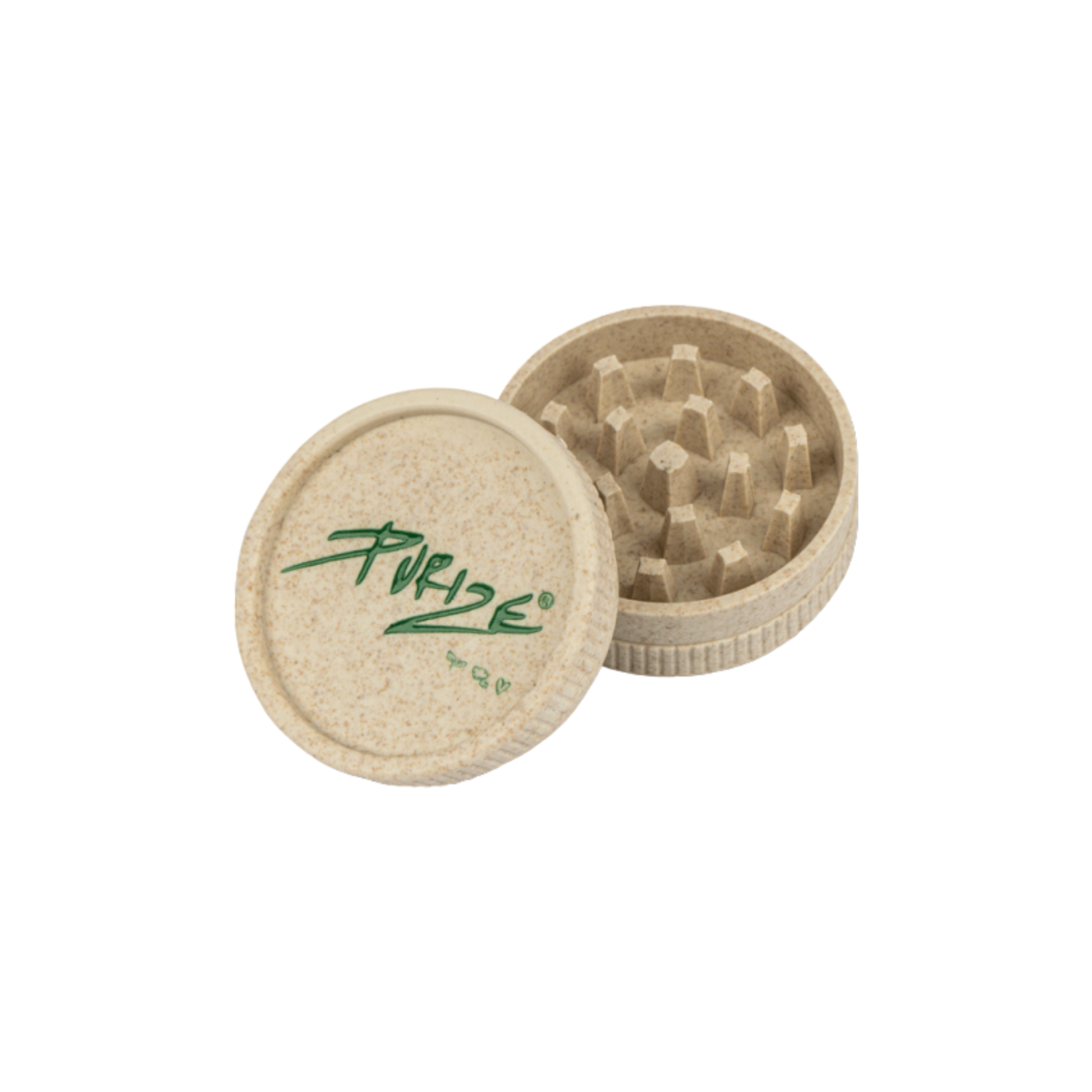 PURIZE Bio Grinder 55 mm aus Hanfpolymer nachhaltig weiß