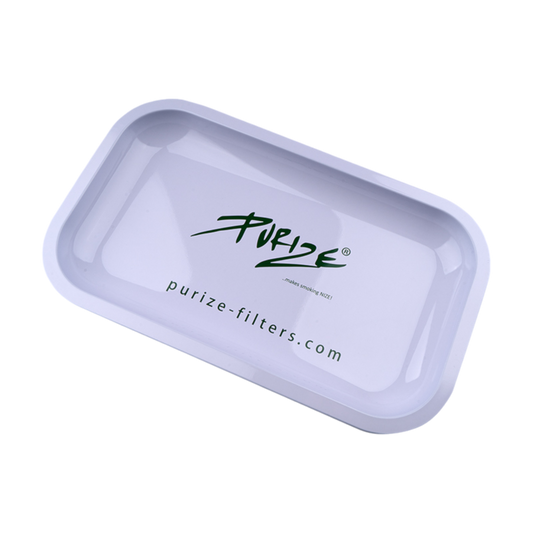 PURIZE® Drehunterlage White Metall 27x16x2,5 cm Produktfoto