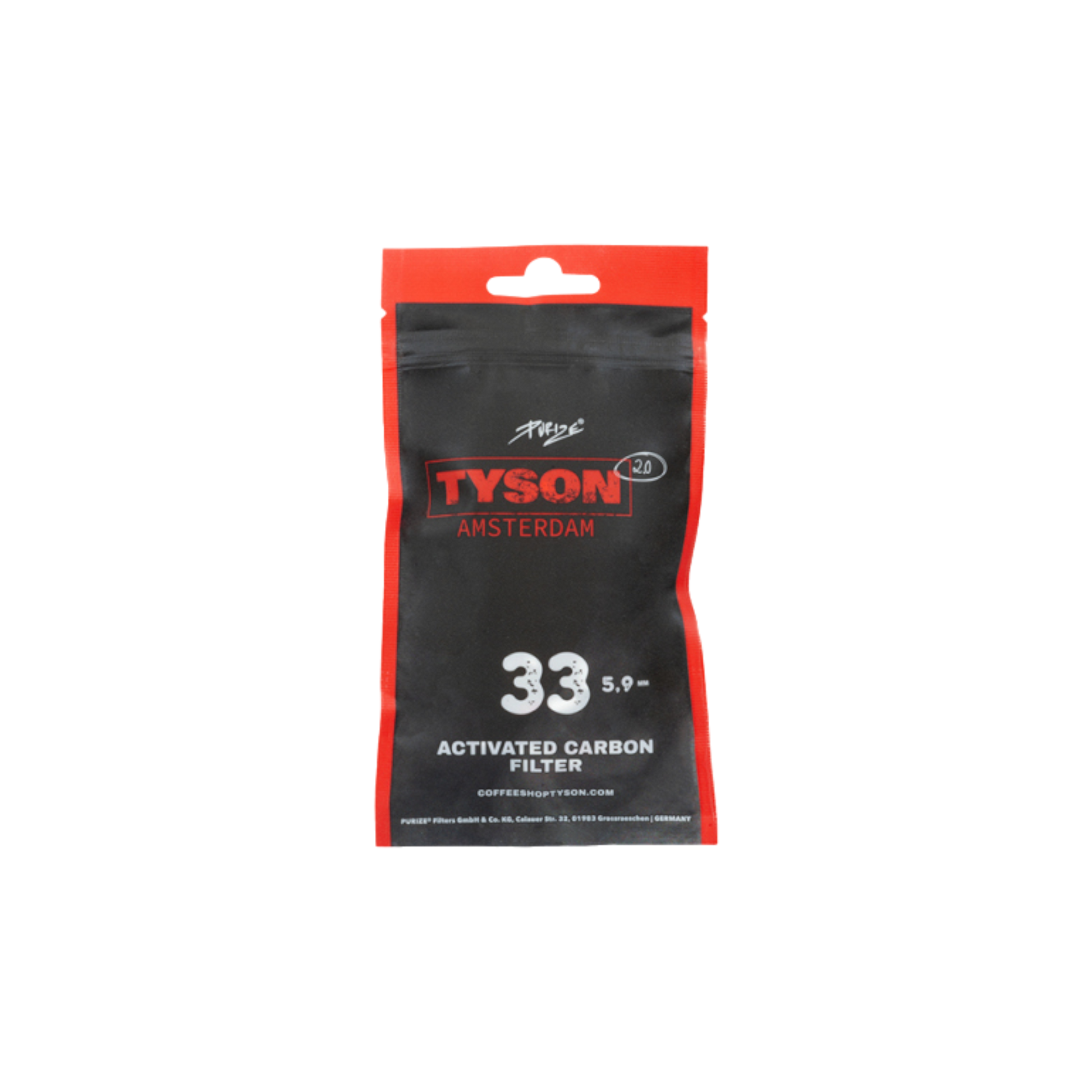 purize tyson 2.0 aktivkohlefilter 33er pack slim size