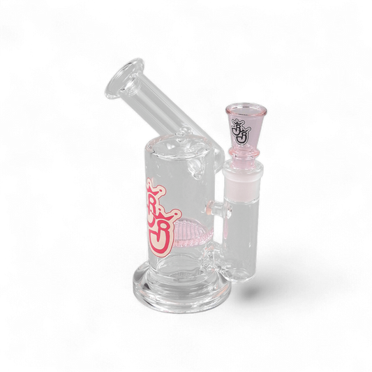 Melle Lady Bong – 15,5 cm – 5mm Borosilikatglas – Honey-Bee-Perkolator – Pink – Jelly Joker