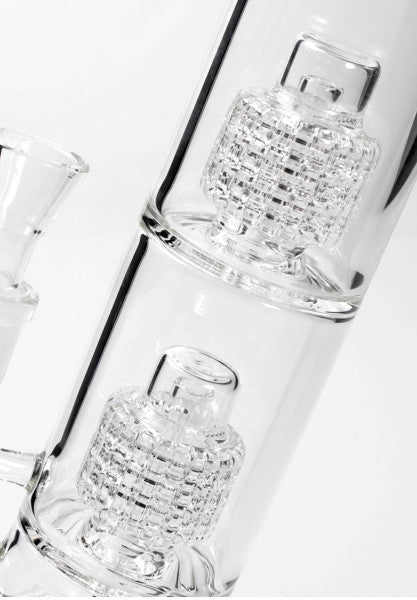 Hochwertige Glasbong mit 2x Trommelperkolator und Diffusor