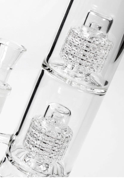 Hochwertige Glasbong mit 2x Trommelperkolator und Diffusor